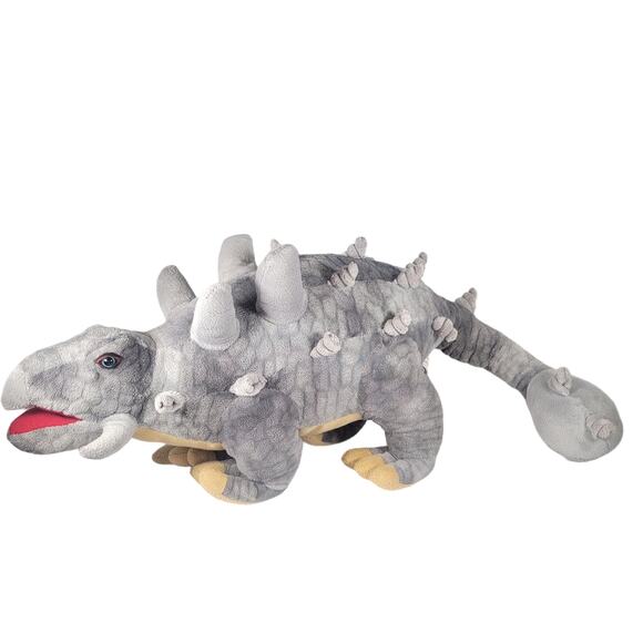 Dinosaur Plush Euoplocephalus 28" Big Stuffed Animal Rare Fiesta Prehistoric Toy - Picture 3 of 14